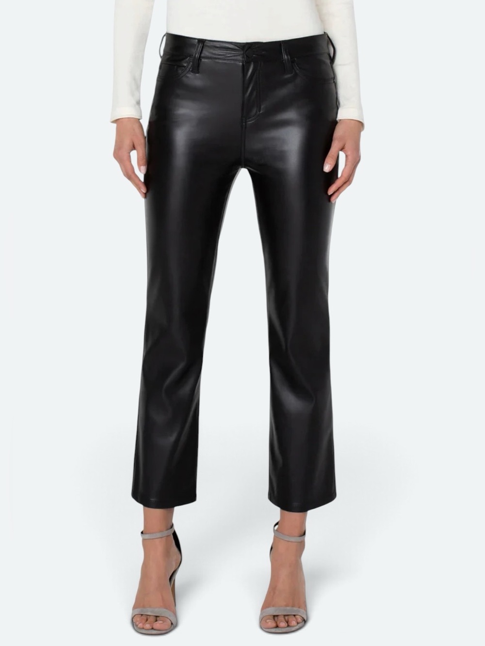 Liverpool Hannah Leather Crop Flare, worn once